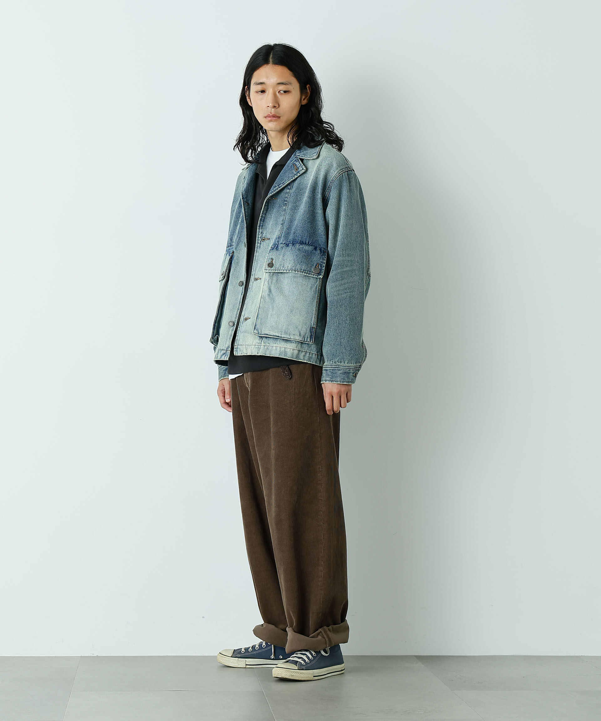 nano･universe「｢HOTEL PALACE｣ ワイドストレートコーデュロイパンツ」|チノ|