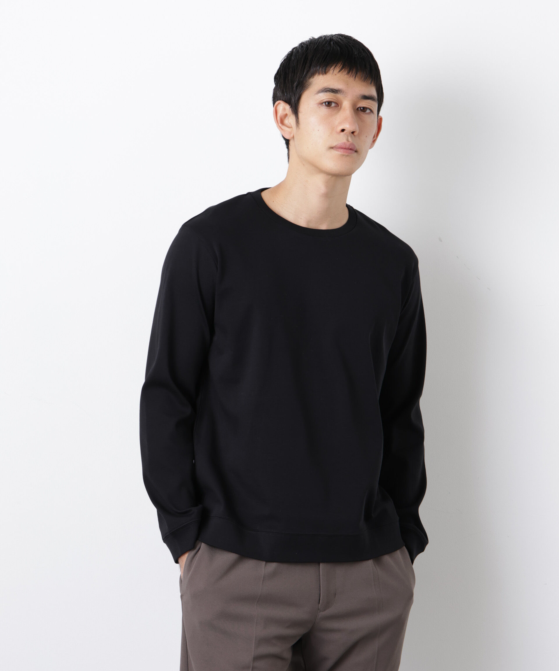 nano･universe「「FORMAL JERSEY」クルーネックカットソー長袖」|Tシャツ・カットソー|
