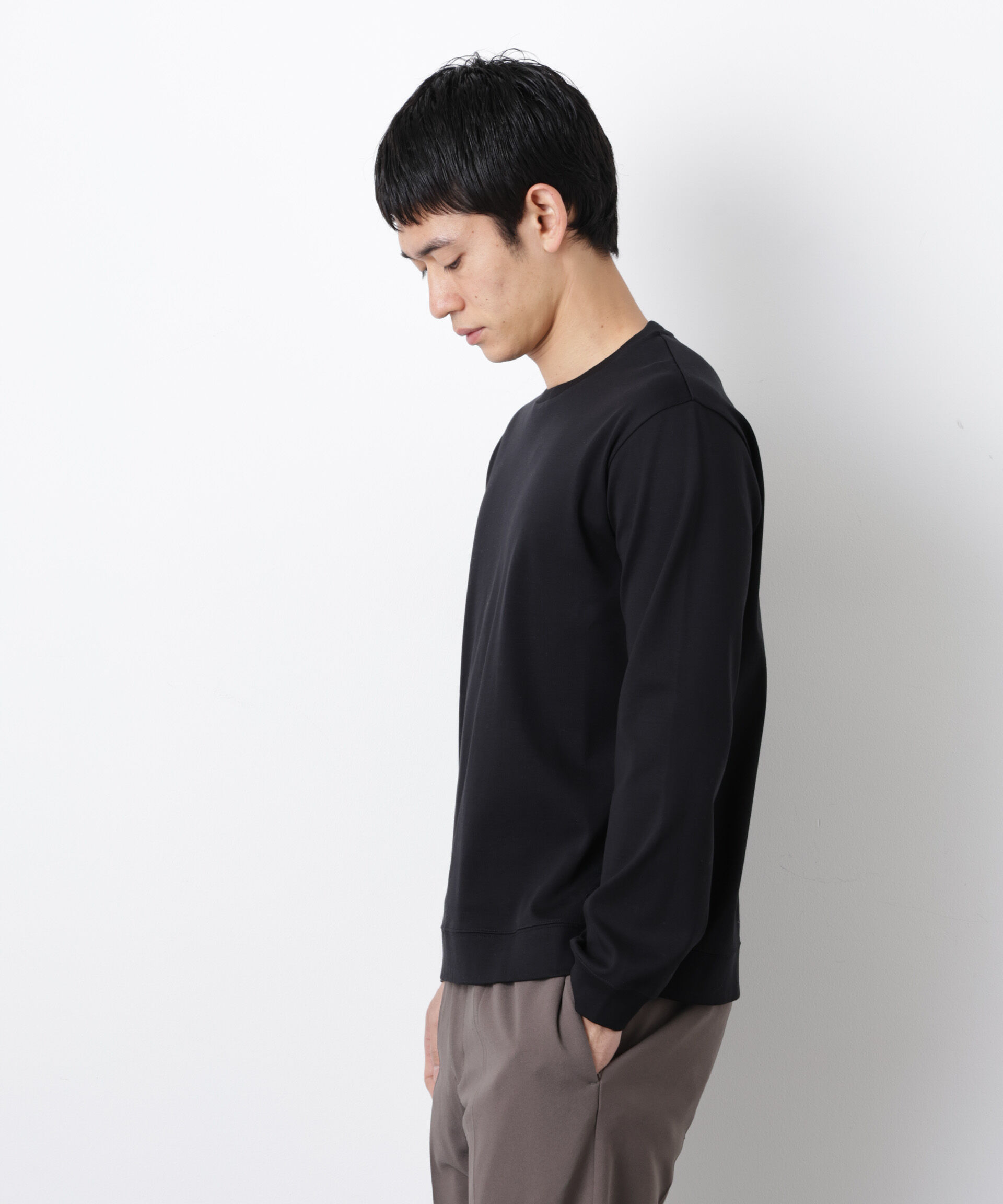 nano･universe「「FORMAL JERSEY」クルーネックカットソー長袖」|Tシャツ・カットソー|