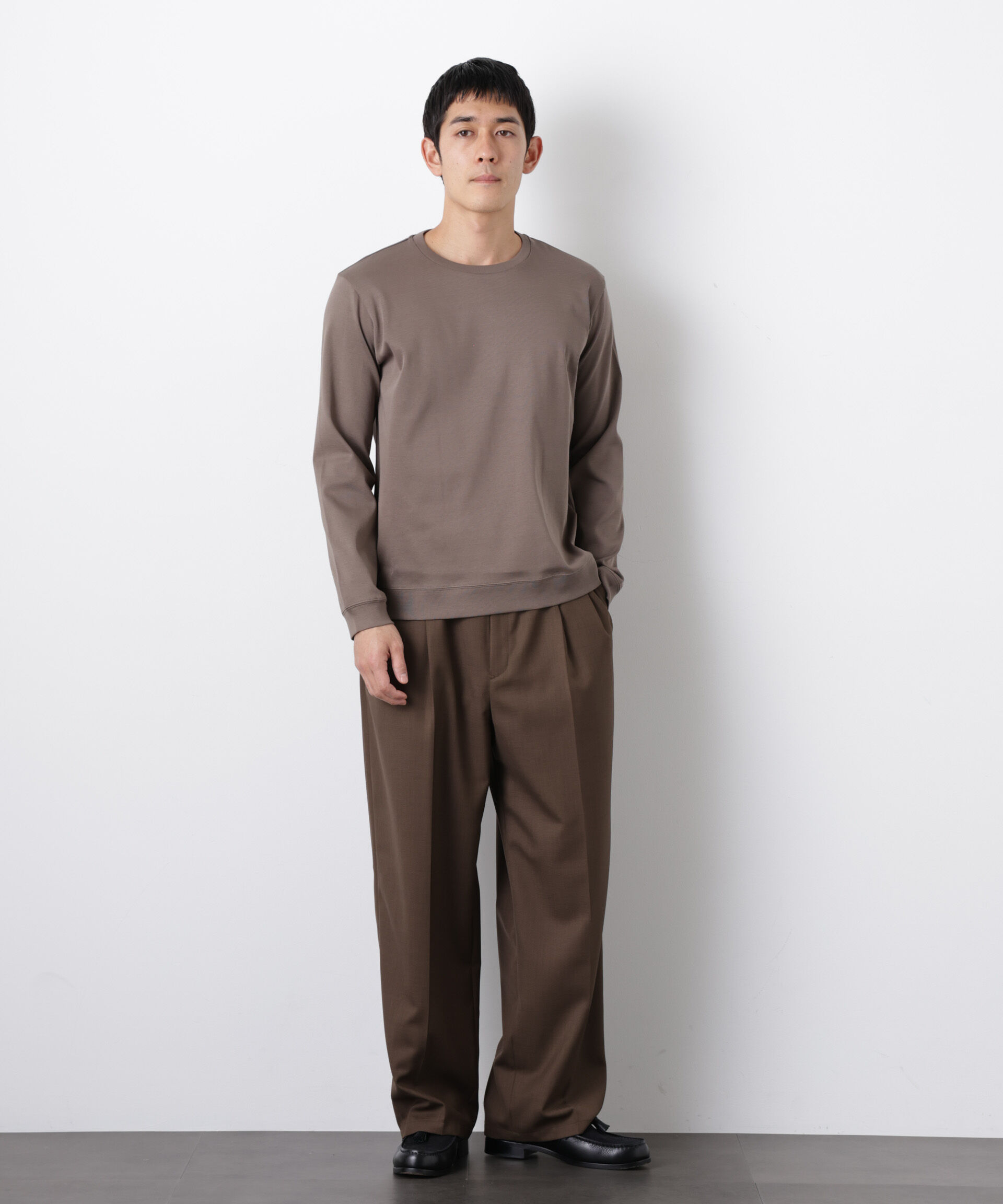 nano･universe「「FORMAL JERSEY」クルーネックカットソー長袖」|Tシャツ・カットソー|