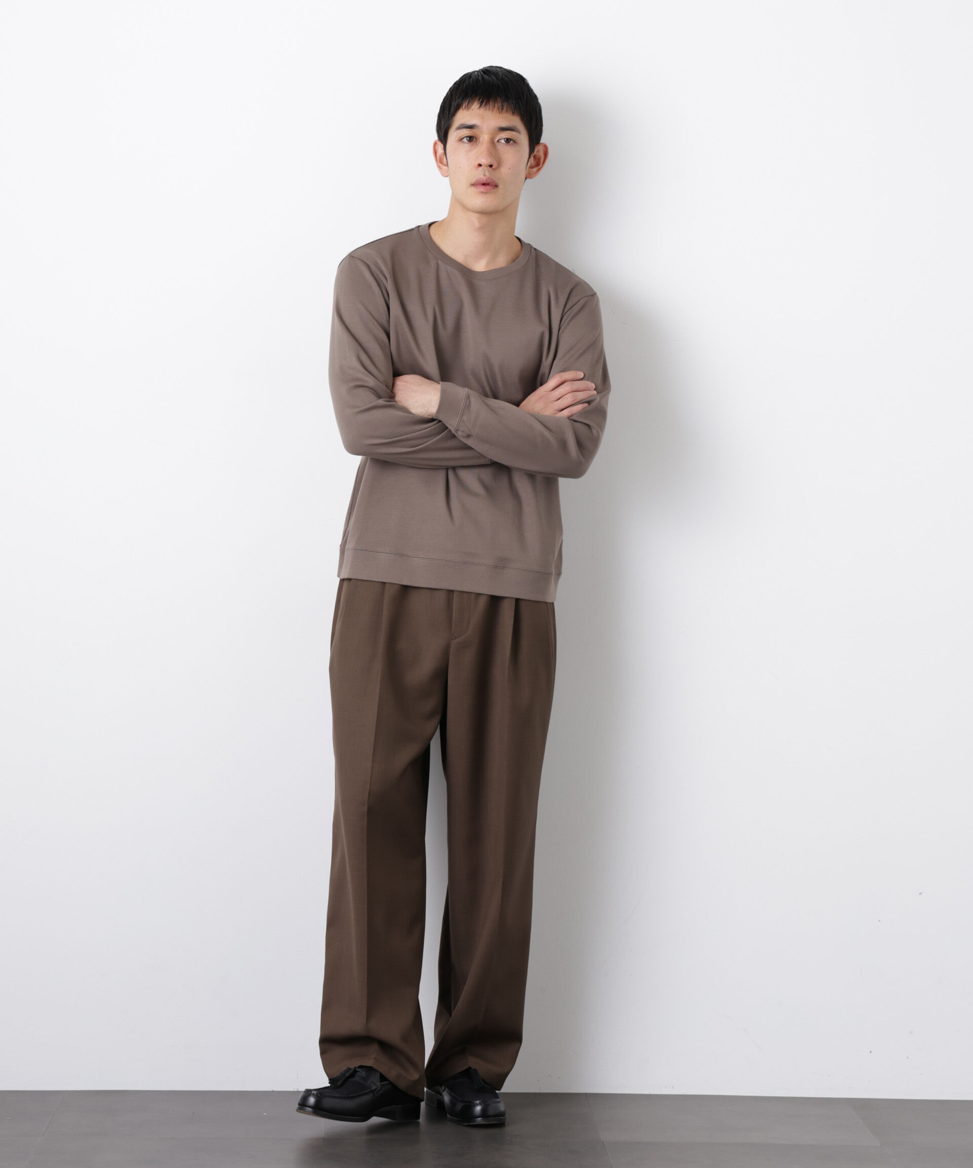 nano･universe「「FORMAL JERSEY」クルーネックカットソー長袖」|Tシャツ・カットソー|