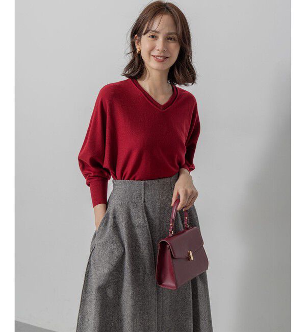 組曲「【前後着用可】ニューシックニットＶネック プルオーバー」|ニット・セーター|