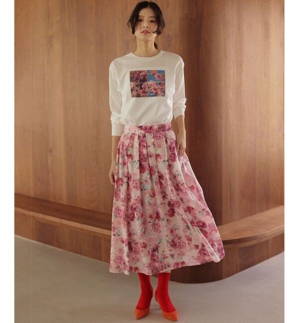 組曲「【Flower Collection】プリントロングTシャツ」|Tシャツ・カットソー|