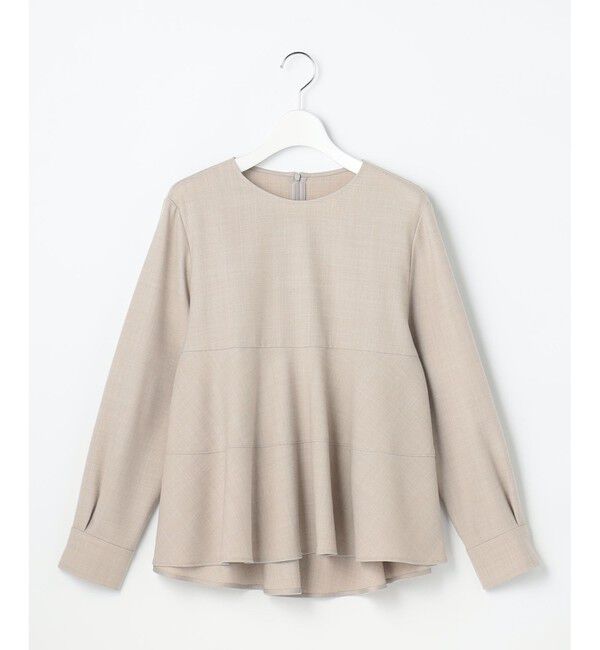 自由区「【SHIHOさん着用】ソフトウールブレンドペプラム ブラウス」|シャツ・ブラウス|