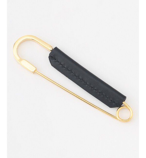 23区「レザー巻 キルトピン」|ブローチ・コサージュ|