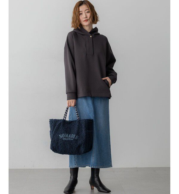 23区「【洗える】コットンエアーダンボール ドロスト フーディー」|パーカー|