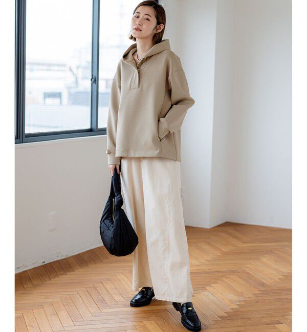 23区「【洗える】コットンエアーダンボール ドロスト フーディー」|パーカー|