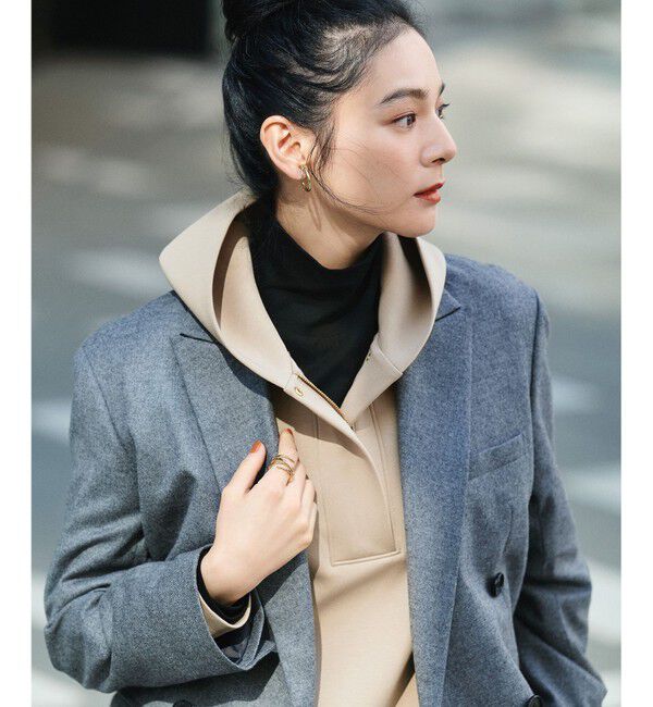 23区「【洗える】コットンエアーダンボール ドロスト フーディー」|パーカー|