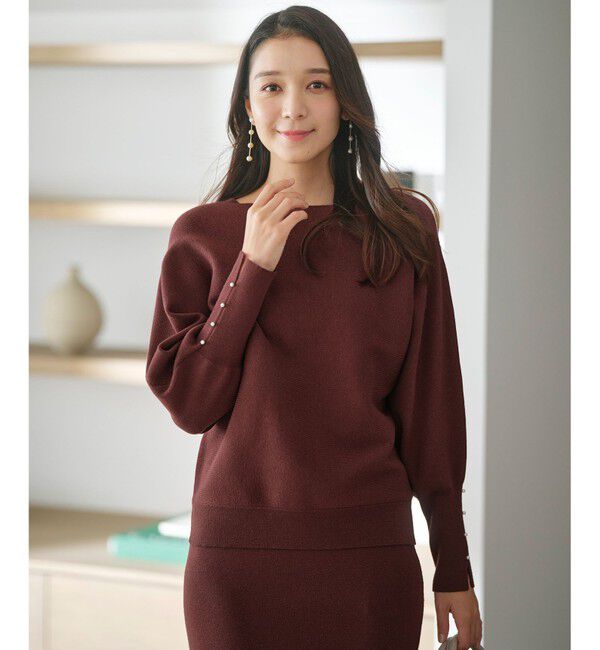 ANY SIS「【洗える・セットアップ可】アンチピリングドルマン畔 ニット」|ニット・セーター|