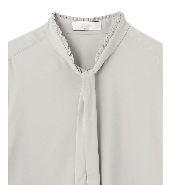 BEIGE,「【洗える】EVA / ボウタイロングスリーブブラウス」|シャツ・ブラウス|