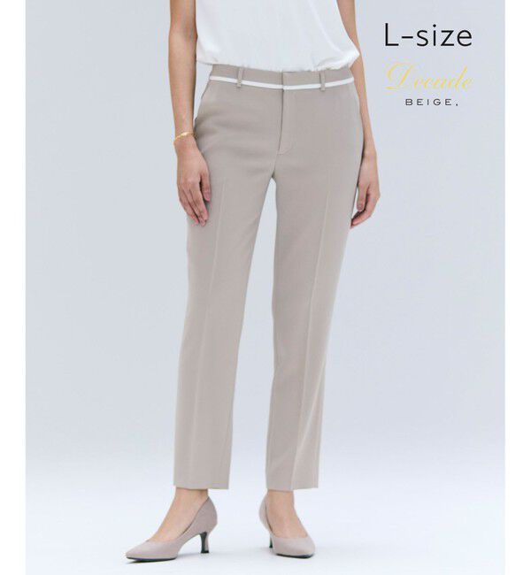 BEIGE,「【洗える・L-size】CINDY / クロップドパンツ」|その他|Taupe &times; White