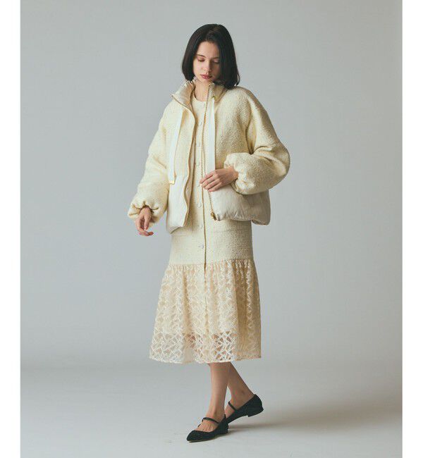 Grace Class「チュールコンビツイードワンピース」|ワンピース|