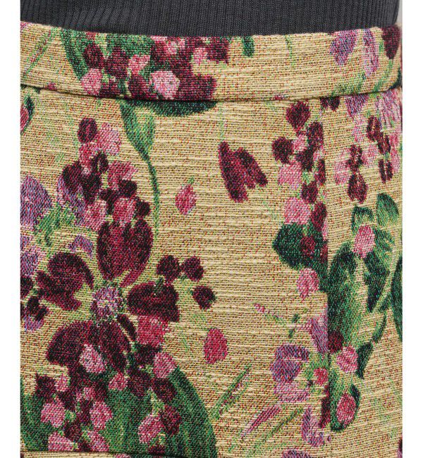 GRACE CONTINENTAL「フラワージャガードフレアスカート」|スカート|