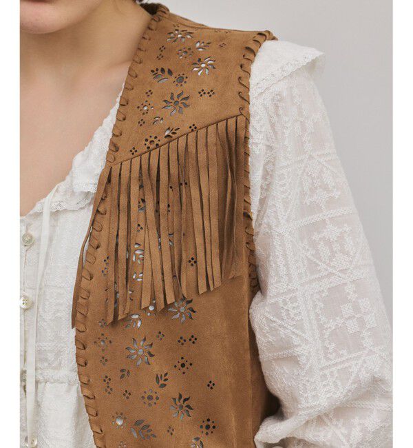 GRACE CONTINENTAL「フェイクスウェードジレ」|ベスト・ジレ|