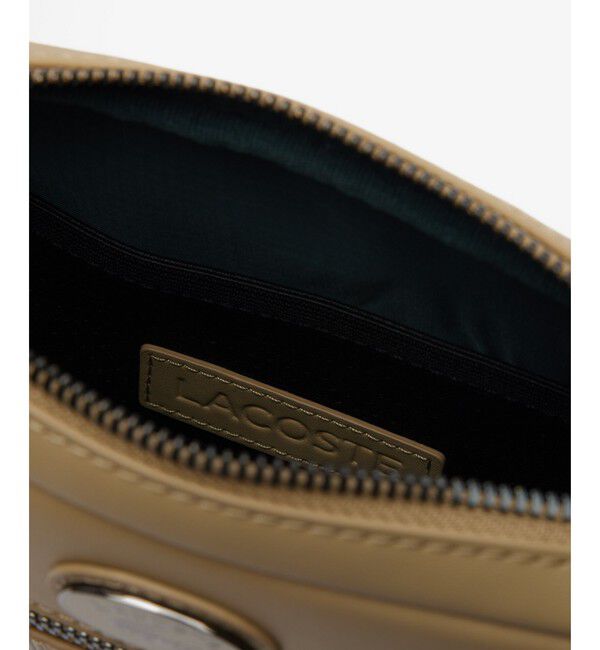 LACOSTE「モノグラム レザーモノグラムリポーターバッグ」|ショルダー・メッセンジャー|