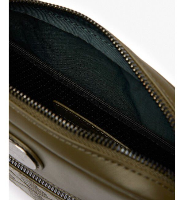 LACOSTE「モノグラム レザーモノグラムリポーターバッグ」|ショルダー・メッセンジャー|