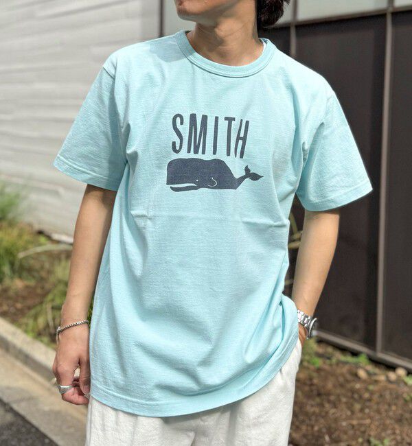 NOLLEY'S goodman「【BARNS OUTFITTERS】別注タフネックT SMITH 25SS」|Tシャツ・カットソー|ブルー