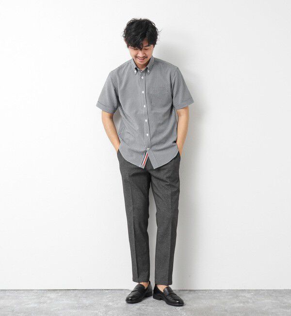 NOLLEY'S goodman「《ビジカジ対応》【EVALET】吸水速乾 2WAYストレッチ サッカーギンガムテープBD 25SS」|シャツ・ブラウス|