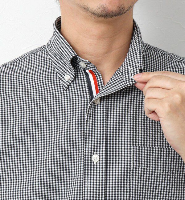 NOLLEY'S goodman「《ビジカジ対応》【EVALET】吸水速乾 2WAYストレッチ サッカーギンガムテープBD 25SS」|シャツ・ブラウス|