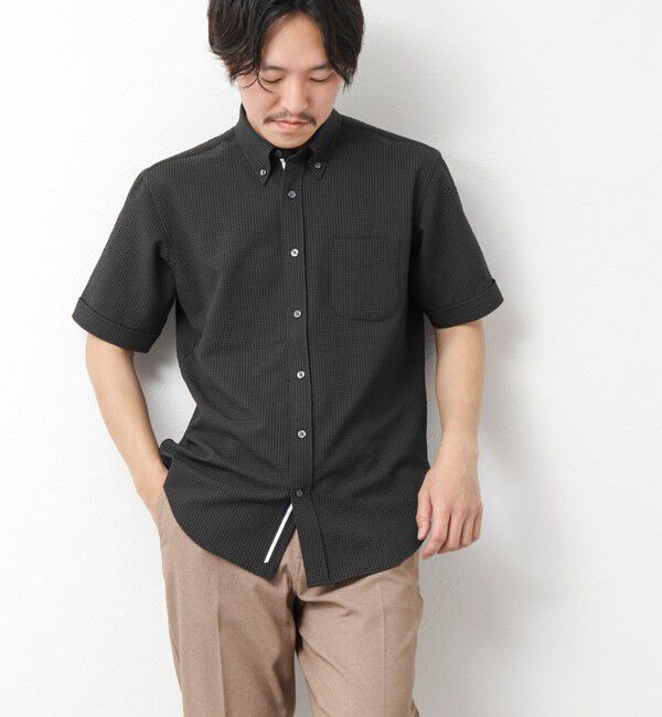 NOLLEY'S goodman「《ビジカジ対応》【EVALET】吸水速乾 2WAYストレッチ サッカーギンガムテープBD 25SS」|シャツ・ブラウス|