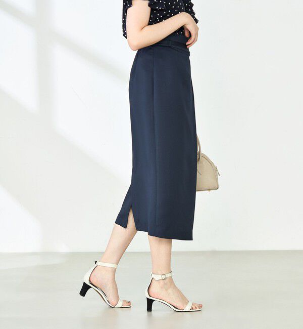 NOLLEY'S「ウォッシャブル片タック タイトミディスカート」|タイト|