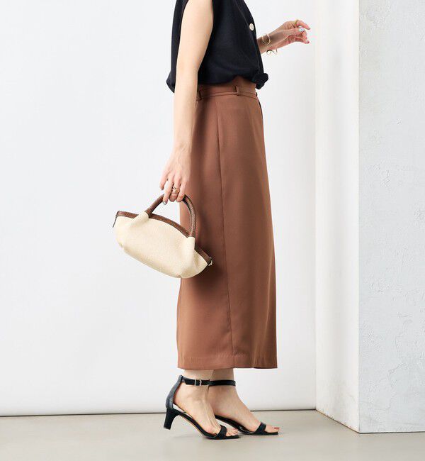 NOLLEY'S「ウォッシャブル片タック タイトミディスカート」|タイト|