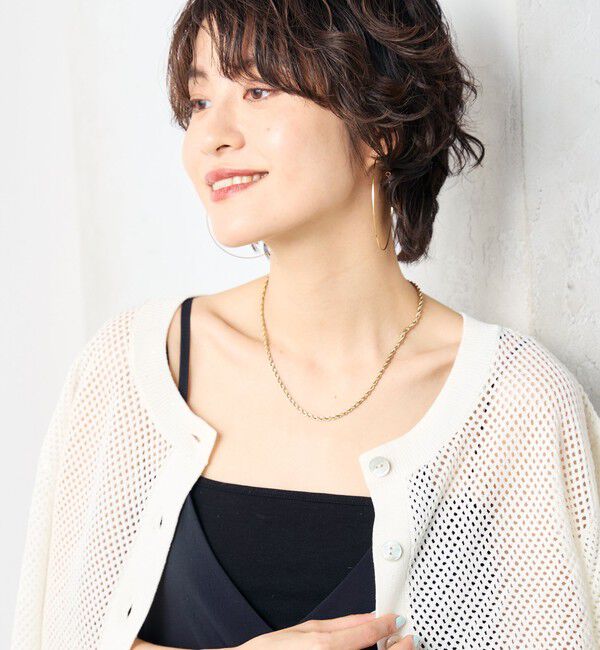 NOLLEY'S「《手洗い可能》スパンコールメッシュ5分袖カーディガン」|カーディガン|