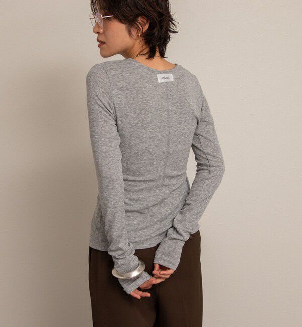 NOLLEY'S「【MAQWEL/マクウェル】リブクルーネックカーディガン」|カーディガン|