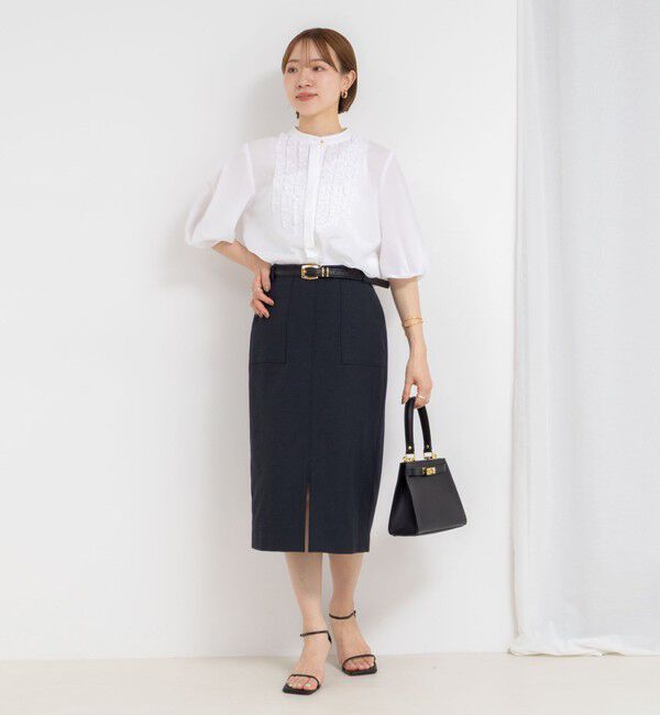 NOLLEY'S「ウォッシャブル高機能ドライオックスポケ付きタイトスカート」|タイト|