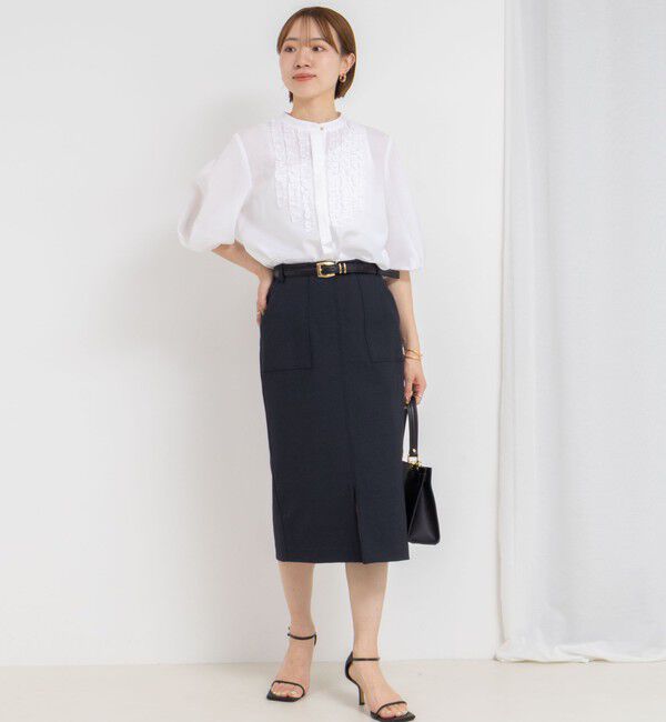 NOLLEY'S「ウォッシャブル高機能ドライオックスポケ付きタイトスカート」|タイト|