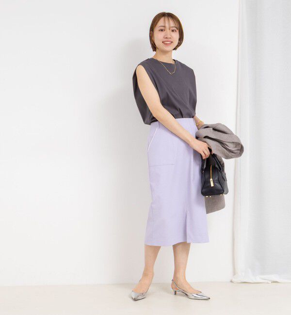 NOLLEY'S「ウォッシャブル高機能ドライオックスポケ付きタイトスカート」|タイト|