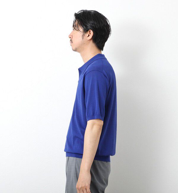 NOLLEY'S goodman「《PIMA COTTON》成型半袖 NSN スキッパーニットポロシャツ 25SS」|ポロシャツ|