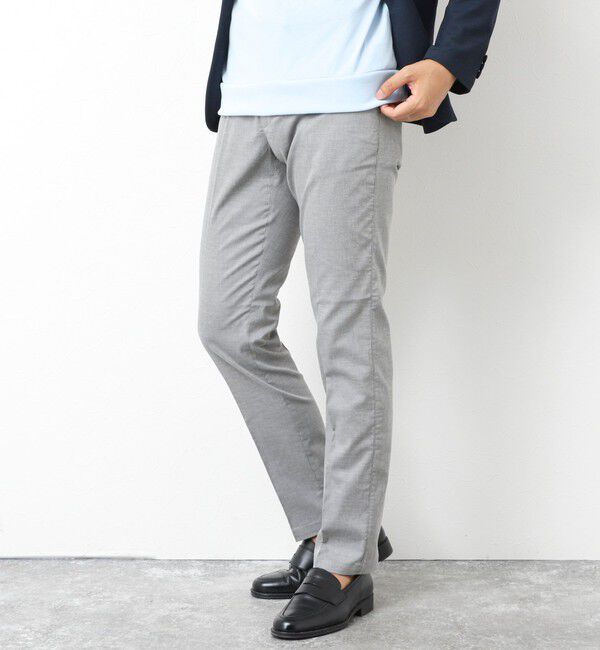 NOLLEY'S goodman「《ビジカジ対応》【COOLMOTION】シャークスキン 接触冷感スリムフィット 25SS」|チノ|