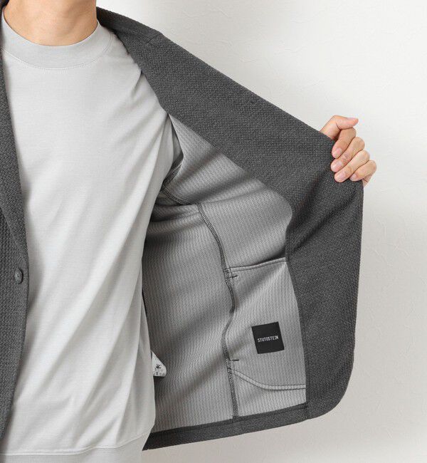 Stutostein「《ビジカジ対応》Relax Jogger Jersey ウォッシャブルテーラーCD」|カーディガン|