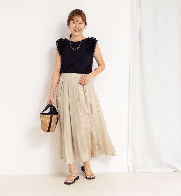 NOLLEY'S「シアーチンツタックスカート」|フレア|