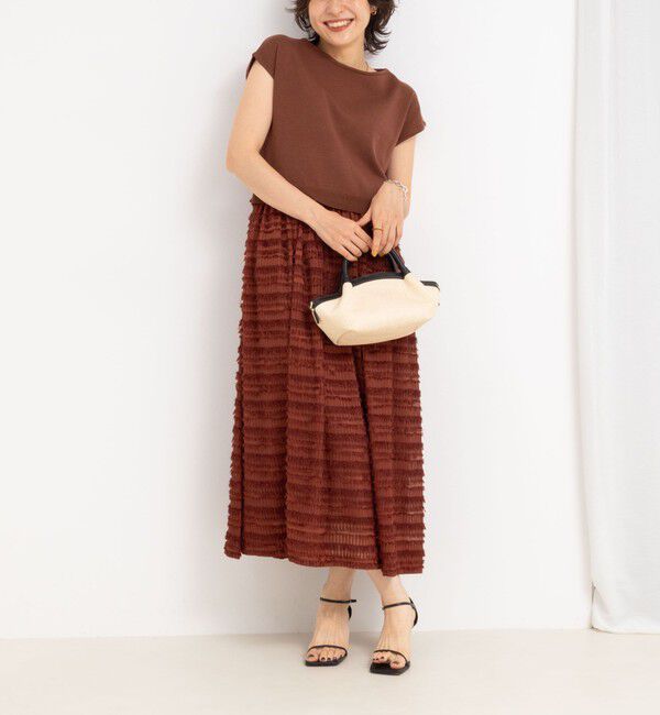 NOLLEY'S「フリンジ生地ニットワンピース」|ワンピース|