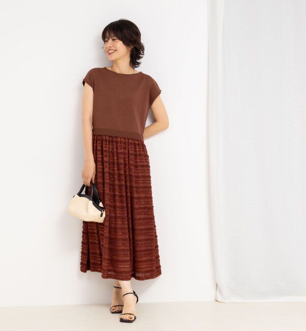 NOLLEY'S「フリンジ生地ニットワンピース」|ワンピース|