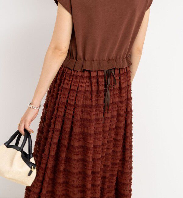 NOLLEY'S「フリンジ生地ニットワンピース」|ワンピース|