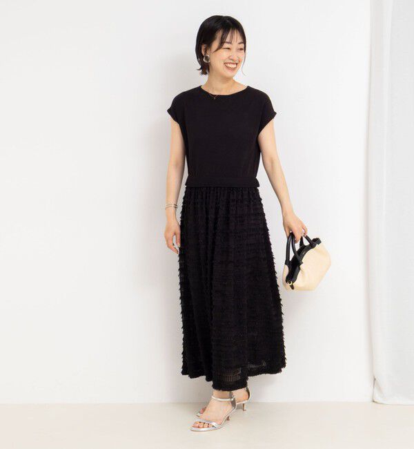 NOLLEY'S「フリンジ生地ニットワンピース」|ワンピース|