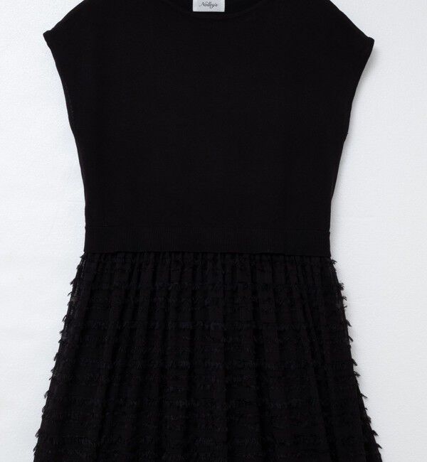 NOLLEY'S「フリンジ生地ニットワンピース」|ワンピース|