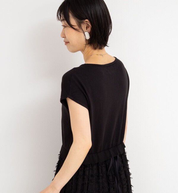NOLLEY'S「フリンジ生地ニットワンピース」|ワンピース|