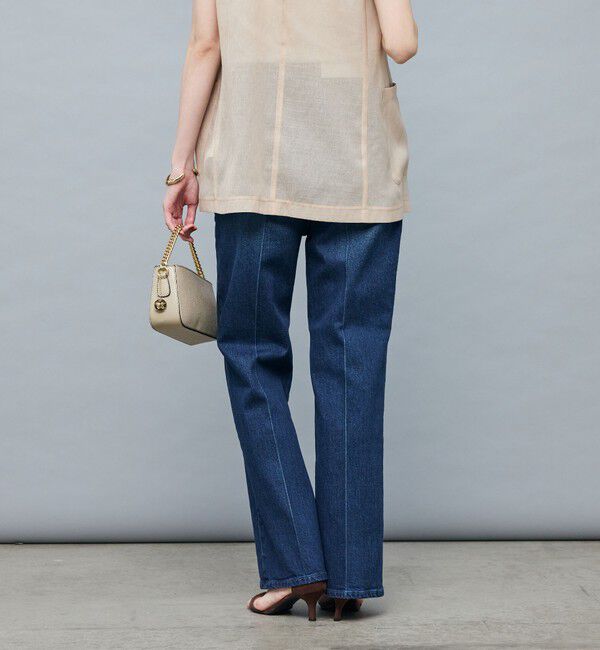 Rie Miller「【RM denim】センタープレスハイウエストパンツ」|デニム|