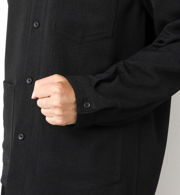 NOLLEY'S goodman「《セットアップ対応》LANATEC ウーステッドサージストレッチ マオカラーシャツブルゾン」|ブルゾン・スタジャン|