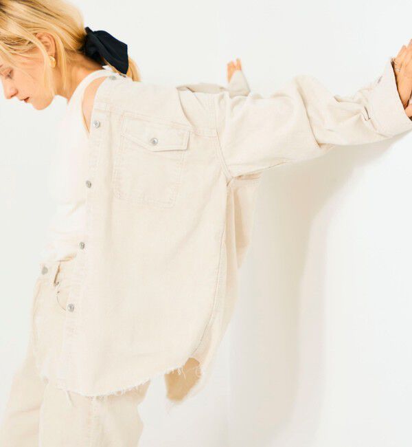 Rie Miller「【RM denim】硫化染コーデュロイシャツジャケット」|シャツ・ブラウス|
