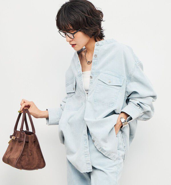 Rie Miller「【RM denim】硫化染コーデュロイシャツジャケット」|シャツ・ブラウス|
