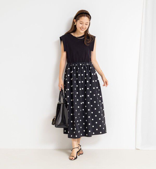 NOLLEY'S「ドットタフタドッキングワンピース」|ワンピース|