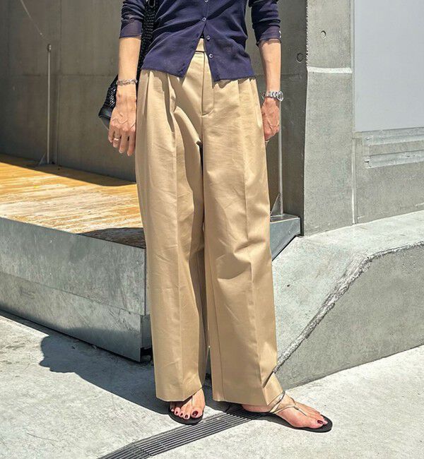 NOLLEY'S「ウォッシャブル撥水ツイルチノパンツ」|その他|ベージュ