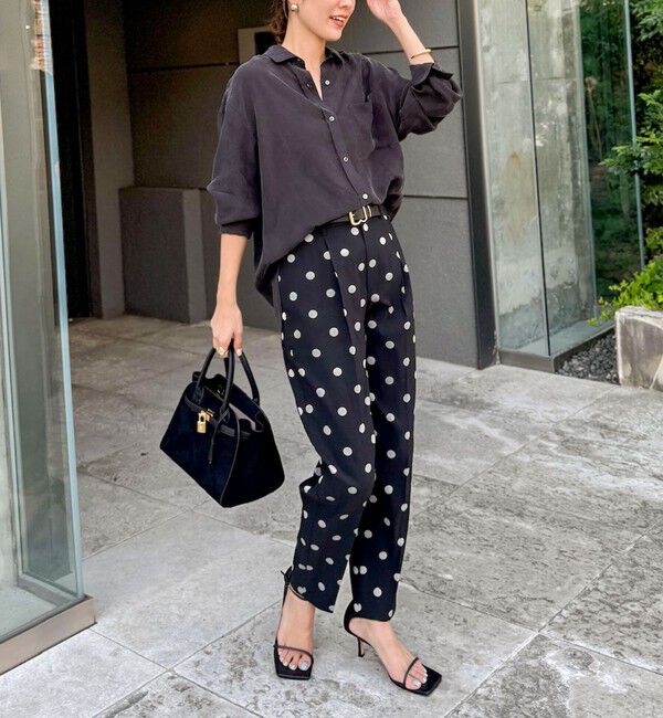 NOLLEY'S「《セットアップ対応》ウォッシャブルシルキーキュプラドレープシャツ」|シャツ・ブラウス|