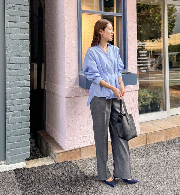 NOLLEY'S「【追加】ウォッシャブルシアースキッパータックブラウス」|シャツ・ブラウス|