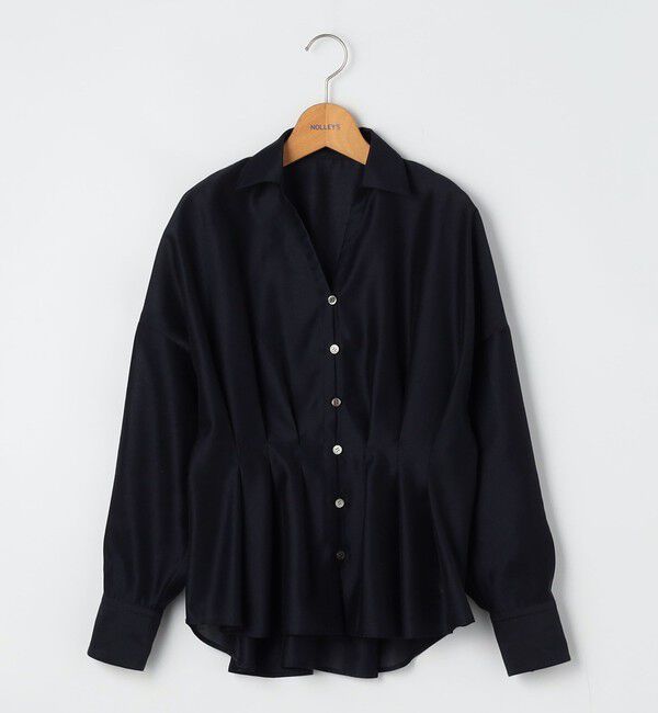 NOLLEY'S「【追加】ウォッシャブルシアースキッパータックブラウス」|シャツ・ブラウス|